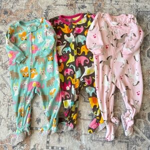 Carter's Animal Print Footie Pajamas Size 12 months
